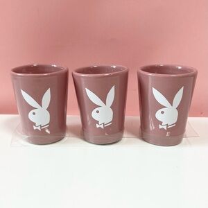 Vintage Y2K 2000s mcbling pink playboy shot glasses from 2005